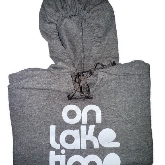 Alternative gray “On Lake Time' Hoodie” - Picture 2 of 9